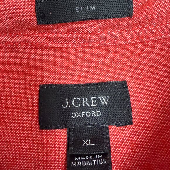 EUC Men's J. CREW Slim Oxford Button Down Red Chambray Shirt | Size XL - Picture 7 of 9